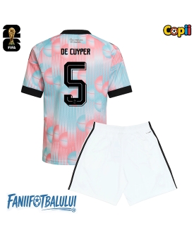 Belgia Maxim De Cuyper #5 Echipament de Fotbal Replică Mondial 2026 Copii Deplasare (+ Șorturi)